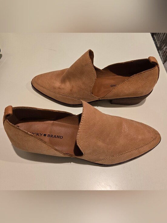 Lucky Brand Shoes - Womens Lucky Brand Size 10 Slide On Leather Shoes